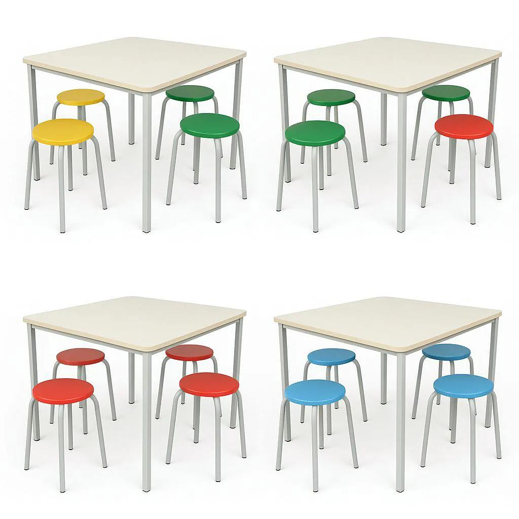 Set masa cu 4 scaune pentru cantina