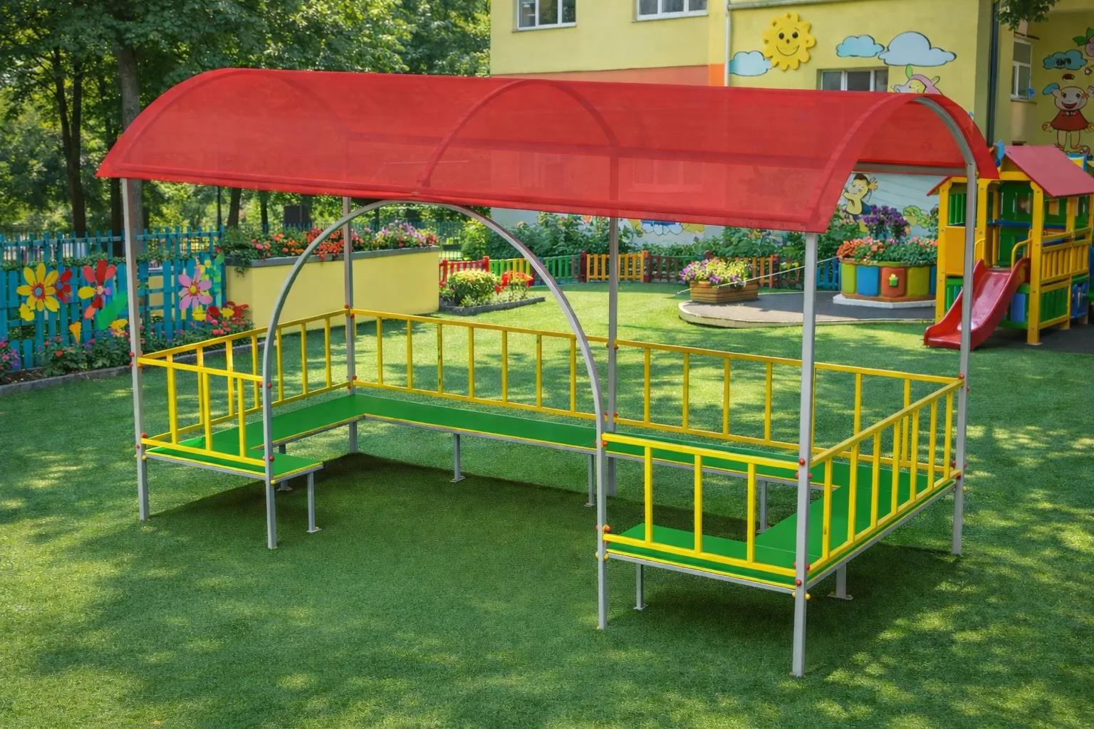 Pavilion Exterior Play – Structură Metalică