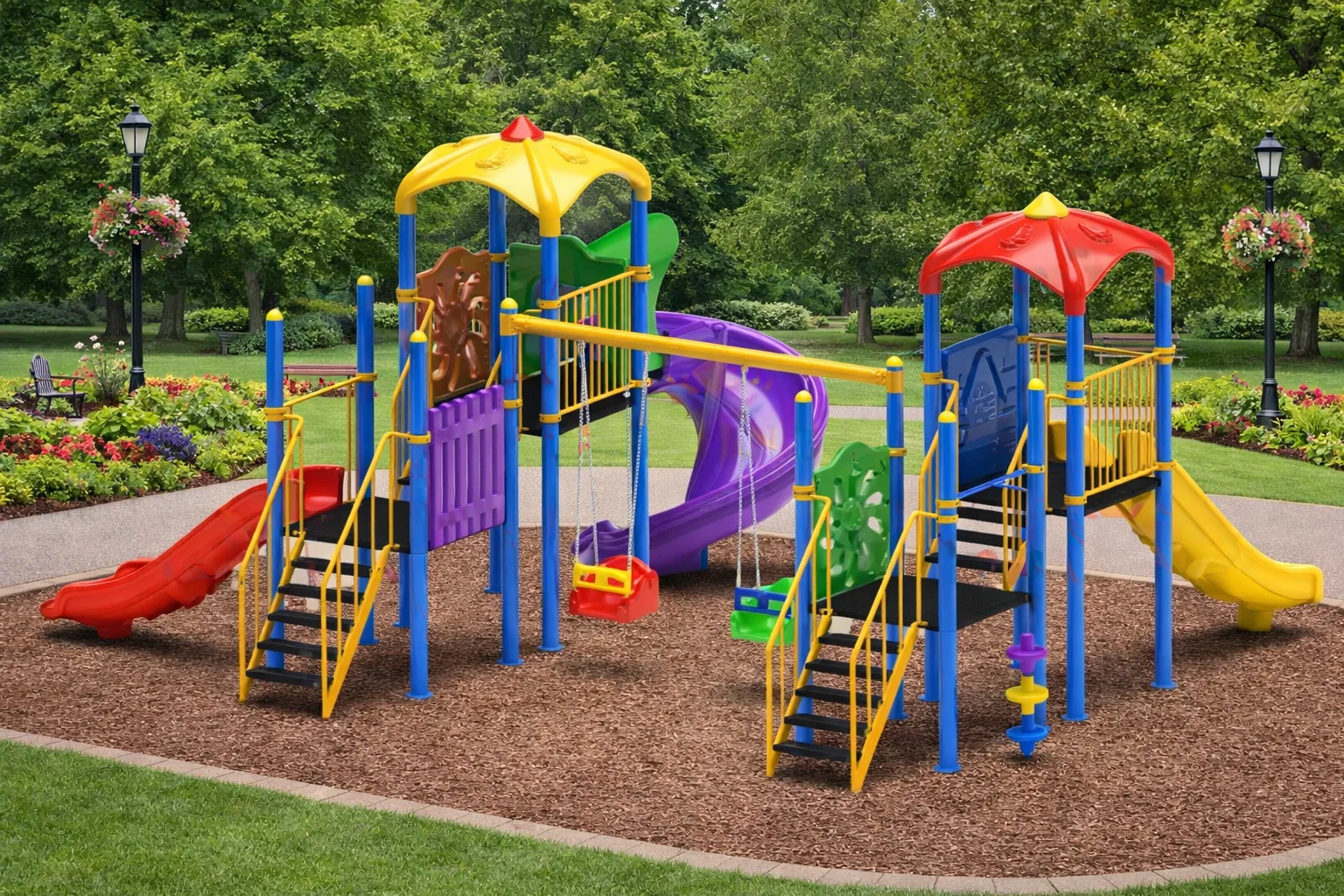 Teren de joacă Parc Aventură Dublu Turn